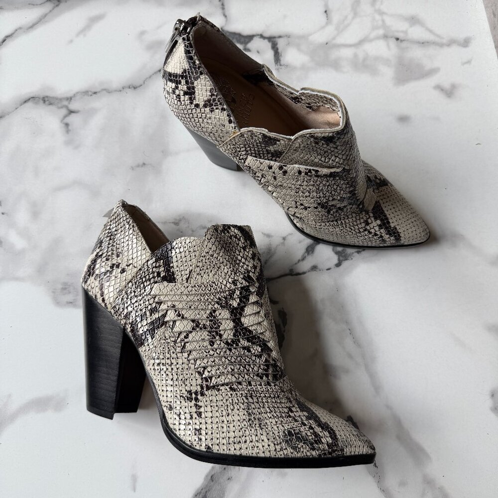 Vince Camuto Levana Snake Print Western Booties NEW Size 8.5